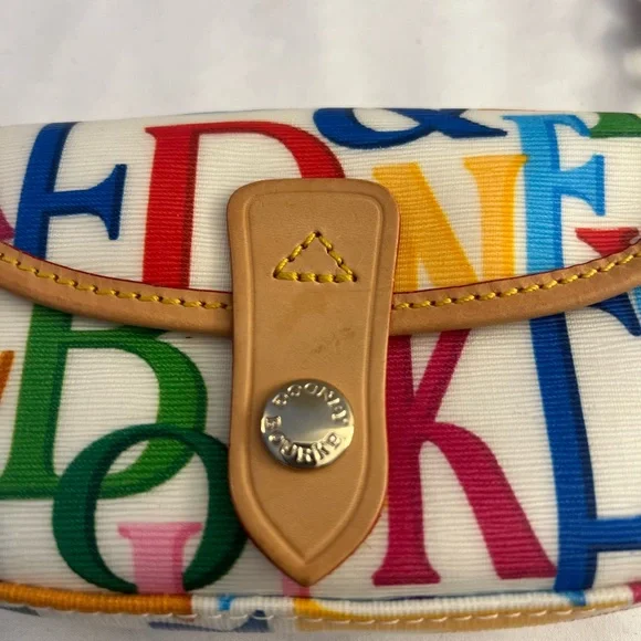 DOONEY & BOURKE WRISTLET, Retro Grafica Grafitti Flap CORK Wristlet, NEW w/ Tags - Picture 5 of 14